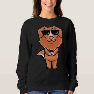Nova Scotia Duck Tolling Retriever Dog With Sungla Sweatshirt