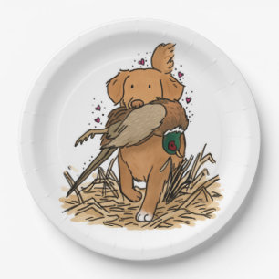 Nova Scotia Duck Tolling Retriever Earrings Paper Plate