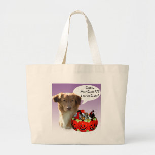 Nova Scotia Duck Tolling Retriever Halloween Candy Large Tote Bag