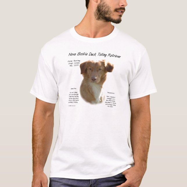 Nova Scotia Duck Tolling Retriever History Design T-Shirt (Front)
