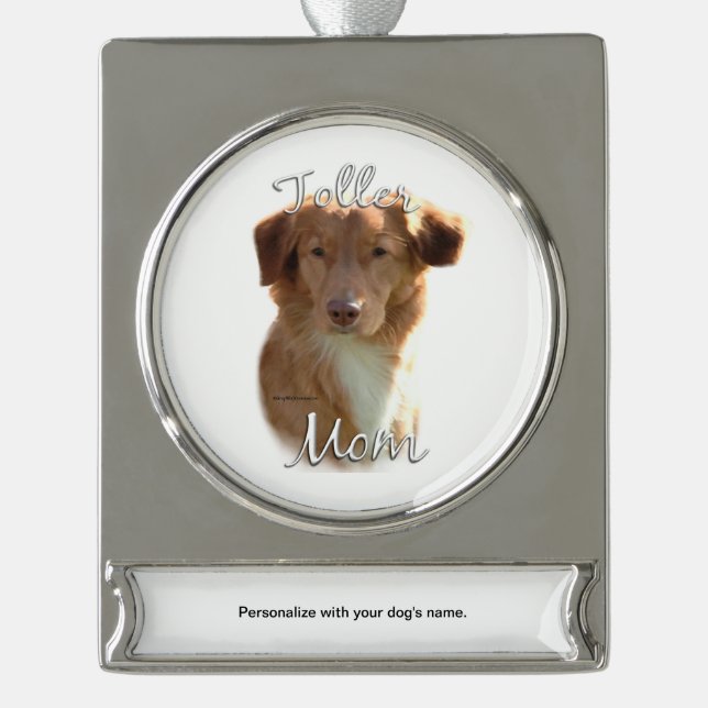 Nova Scotia Duck Tolling Retriever Mum 2 Silver Plated Banner Ornament (Front)
