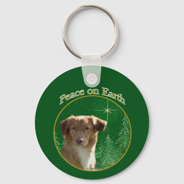 Nova Scotia Duck Tolling Retriever Peace Key Ring (Front)