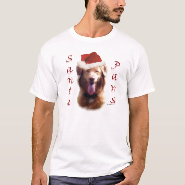 Nova Scotia Duck Tolling Retriever Santa Paws T-Shirt (Front)