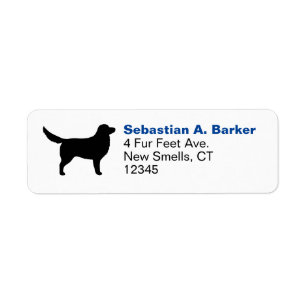Nova Scotia Duck Tolling Retriever Silhouette Return Address Label