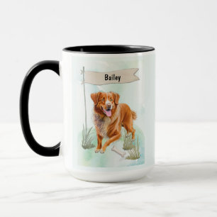 Nova Scotia Duck Tolling Retriever Watercolor Dog Mug