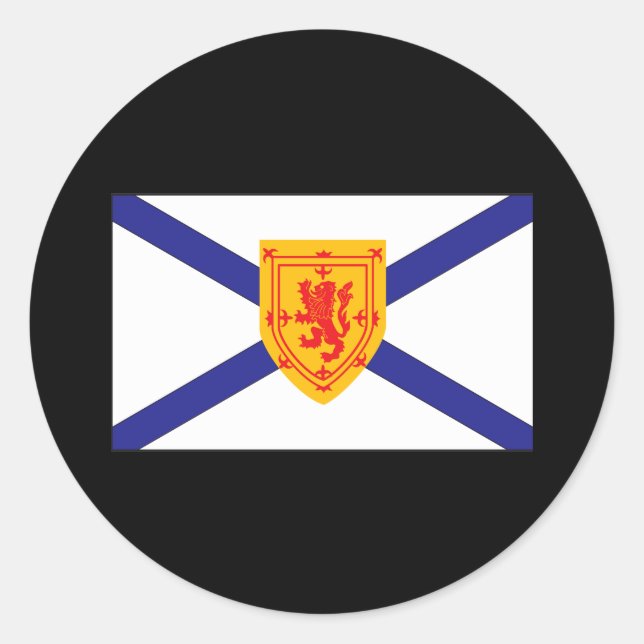 NOVA SCOTIA FLAG CLASSIC ROUND STICKER (Front)