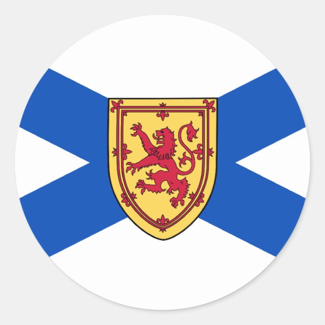 Nova Scotia flag Classic Round Sticker (Front)