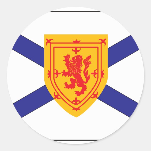 NOVA SCOTIA FLAG CLASSIC ROUND STICKER (Front)