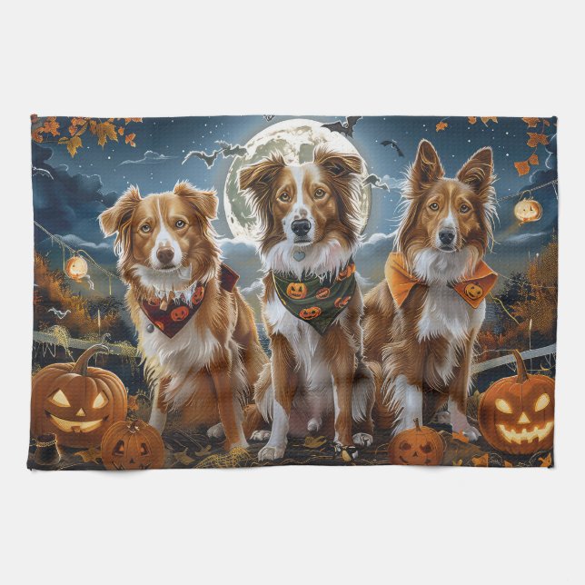 Nova Scotia Halloween Spooky Tea Towel (Horizontal)