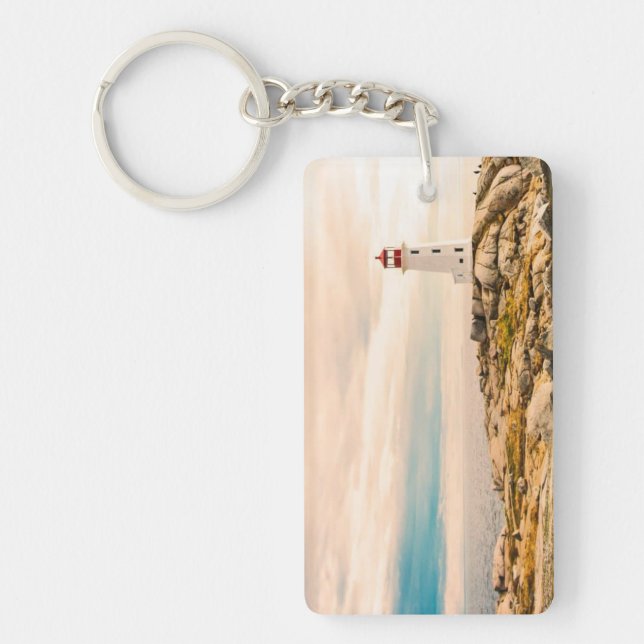 Nova Scotia lighthouse stylised Key Ring (Front)