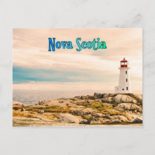 Nova Scotia lighthouse stylised Postcard