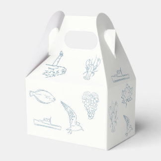 Nova Scotia  line drawing wedding  Favour Box
