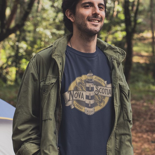 Nova Scotia Logo Lighthouse Canadian Maritimes  T-Shirt (Creator Uploaded)