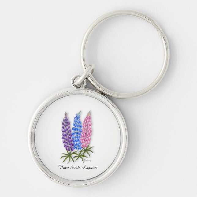 Nova Scotia Lupines Key Ring (Front)