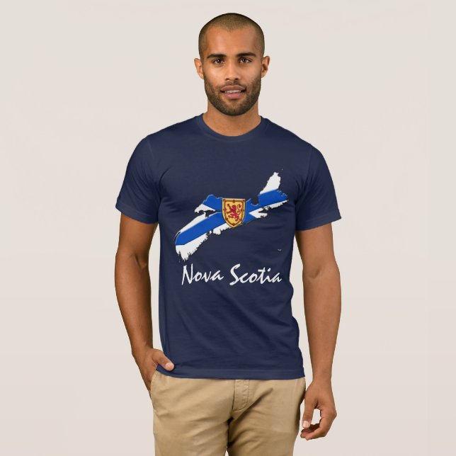 Nova Scotia Map shirt blue (Front Full)