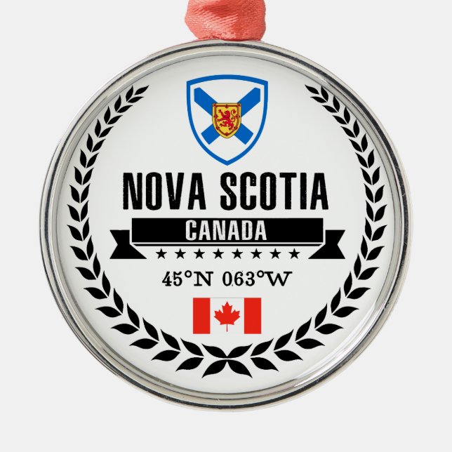 Nova Scotia Metal Tree Decoration (Front)