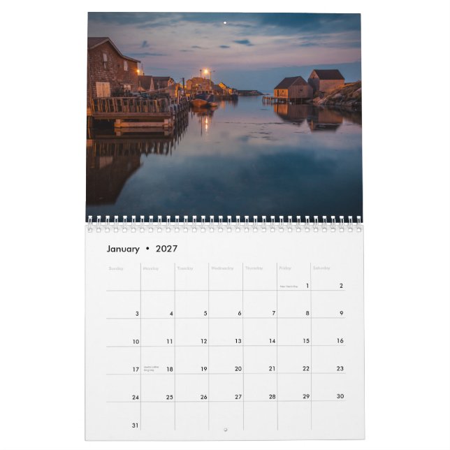 Nova Scotia Nautical Calendar (Jan 2027)