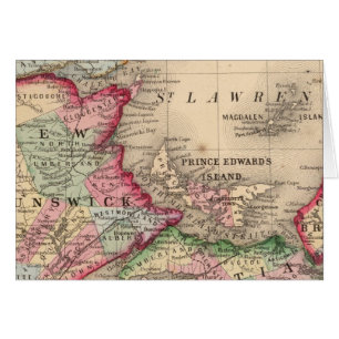 Nova Scotia, New Brunswick, Map by Mitchell