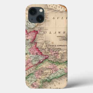 Nova Scotia, New Brunswick, Map by Mitchell iPhone 13 Case