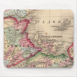 Nova Scotia, New Brunswick, Map by Mitchell Mouse Pad