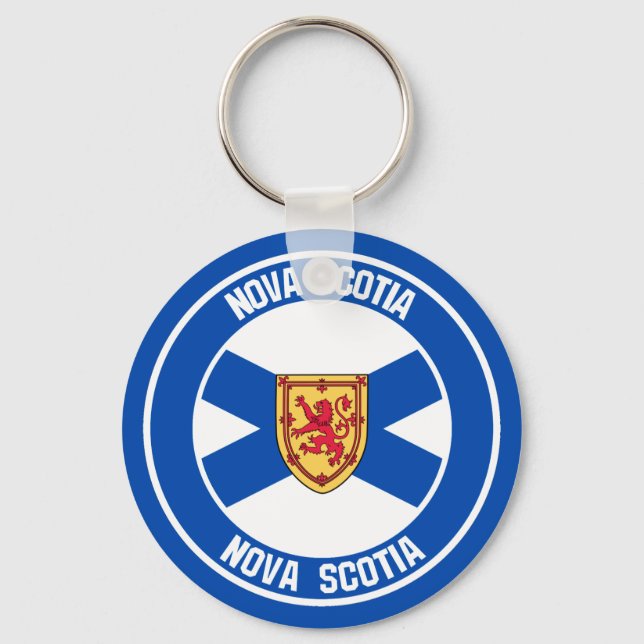 Nova Scotia Round Emblem Key Ring (Front)