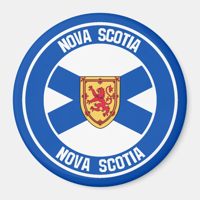 Nova Scotia Round Emblem Magnet (Front)