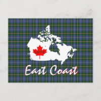 Nova Scotia tartan Customise East Coast post card