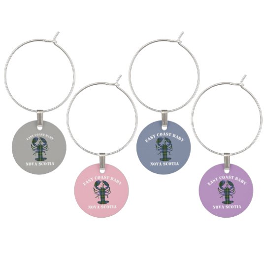 Nova Scotia Tartan Lobster Christmas Wine Charms
