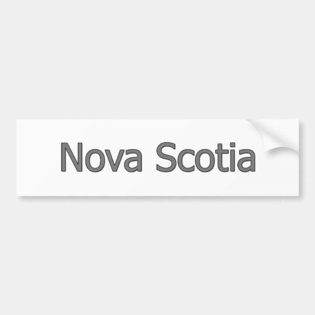 Nova Scotia text Bumper Sticker (Front)