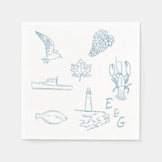 Nova Scotia  wedding cocktail  Napkin