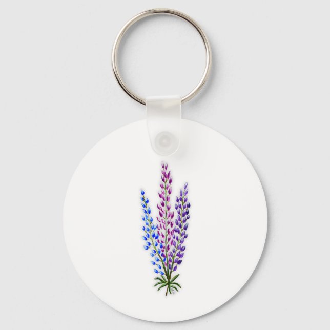 Nova Sotia Lupines Key Ring (Front)