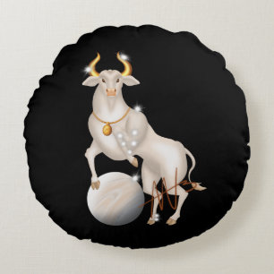 Nova Taurus Venus Zodiac Round Cushion