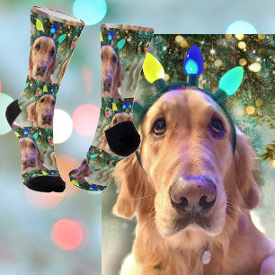 Nova The Golden Retriever's Christmas Crew Socks
