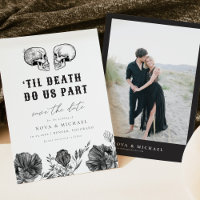 NOVA Til Death Gothic Skull Floral Save the Date