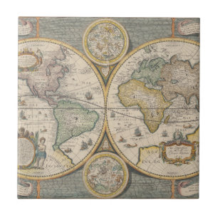 Nova Totius Terrarum Orbis Geographica Ceramic Tile