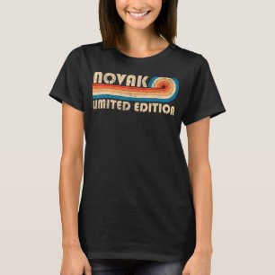 NOVAK Surname Retro Vintage 80s 90s Birthday Reuni T-Shirt