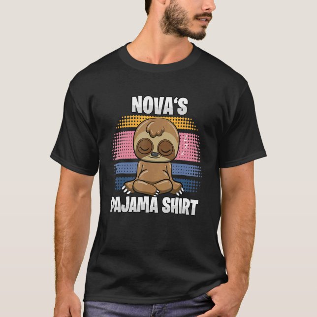 Nova's Pajama   Personalised Sleeping T-Shirt (Front)