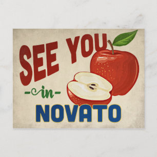 Novato California Apple - Vintage Travel Postcard