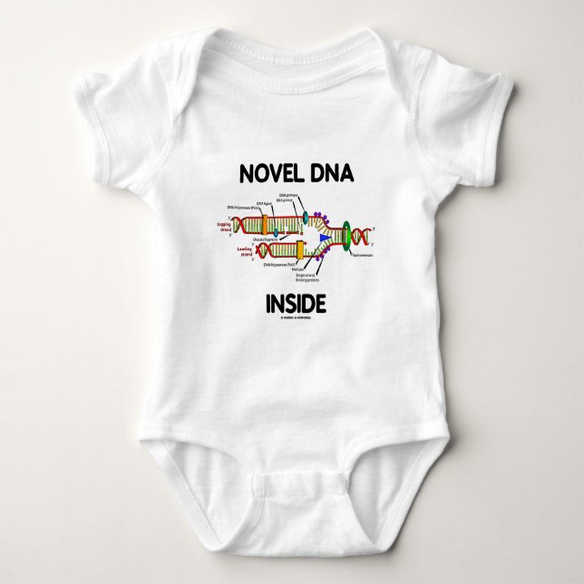 Novel DNA Inside (Molecular Biology Humour) Baby Bodysuit (Front)