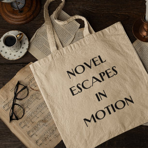 Novel Escapes in Motion Unique Librarian Book Love Tote Bag
