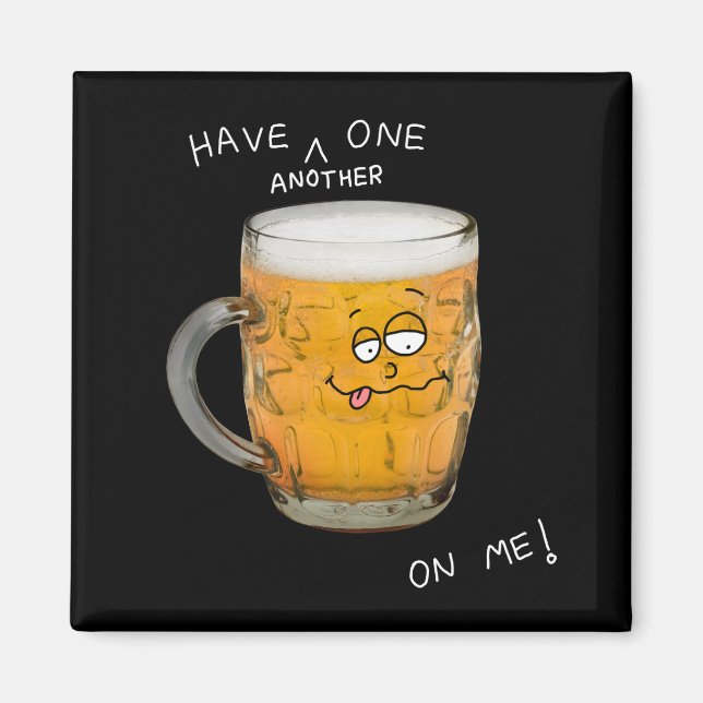 novelty beer monster fridge magnet (Front)