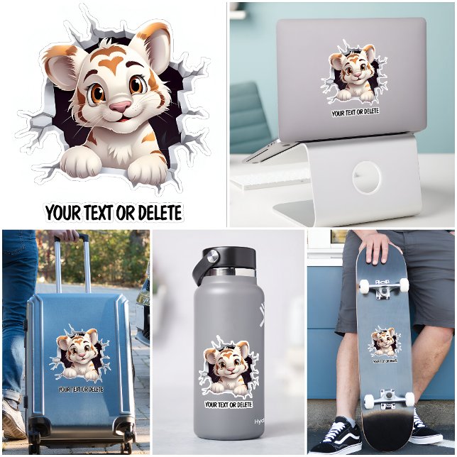 Novelty Breakthrough Hole Peeking Cute Tiger Cub (Creator Uploaded)