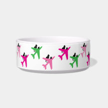 Novelty Cats & Airplanes Ceramic Pet Bowl