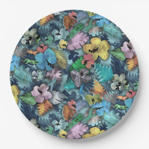 Novelty Construction Hawaiian Paper Plate
