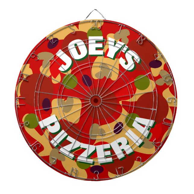 Novelty custom pepperoni pizza dartboard design (Front)