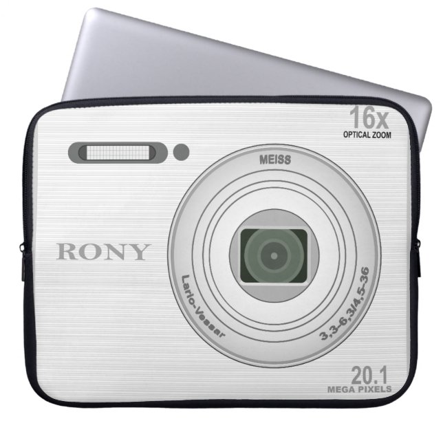 Novelty Digital Camera Effect Laptop Sleeve (Front)