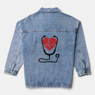Novelty Doctor Nursing Practitioner Gift Cool  Denim Jacket
