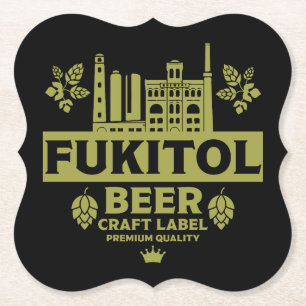 Novelty Funny Beer Label Paper Coaster
