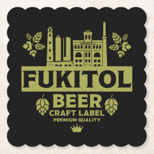 Novelty Funny Beer Label Paper Coaster