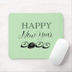 Novelty Happy New Year Light Green Mouse Pad